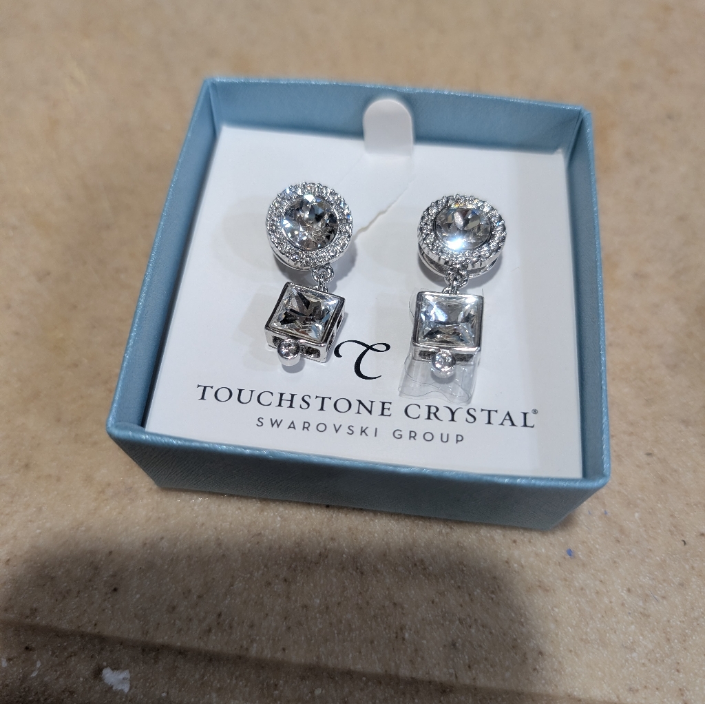 Touchstone Crystal Drop Earrings 45$